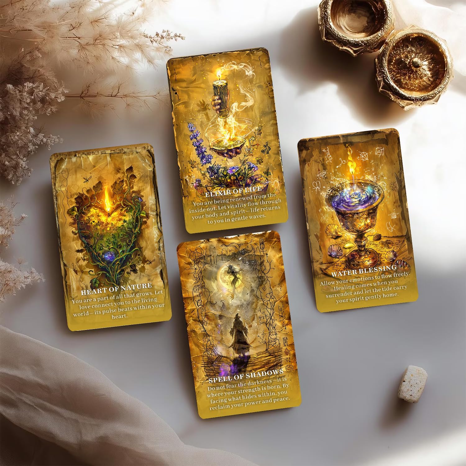 GRIMOIRE OF SHADOWS Oracle Deck: A Mystical Oracle for Shadow Work, Intuition, Inner Transformation, Oracle Deck for Beginners, Suitable for Daily Guidance, Divination, Spiritual Practice, Shadow Work - Image 6