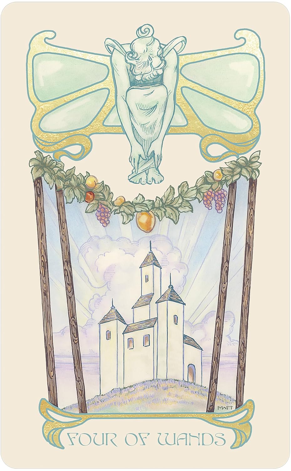 Ethereal Visions Illuminated Tarot Deck: Elegant 80-Card Art Nouveau Tarot Deck with Gold Foil, Full-Color 140-Page Guidebook, Hand-Drawn Illustrations – Ideal for Beginners & Collectors - Image 7