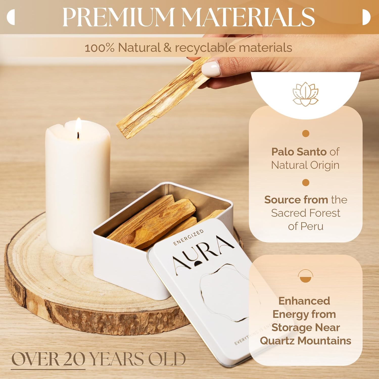 Palo Santo Sticks - Palo Santo Stick - Authentic Real PaloSanto - Premium Palosanto - Smudging - from Peru - Palo - 8 Sticks - Image 2