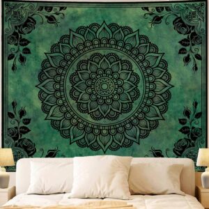 Apdidl Green Boho Mandala Tapestry ...