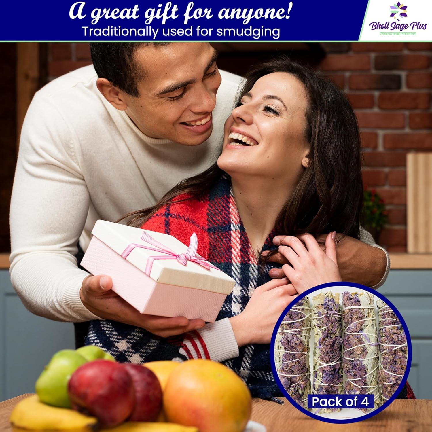 Lavender with White Sage - Bholi Sage Plus Sage Incense Sticks for Cleansing Negative Energy, Sage Sticks for House Cleansing - Lavender with White Sage Smudge Sticks Pack of 4 - Image 6