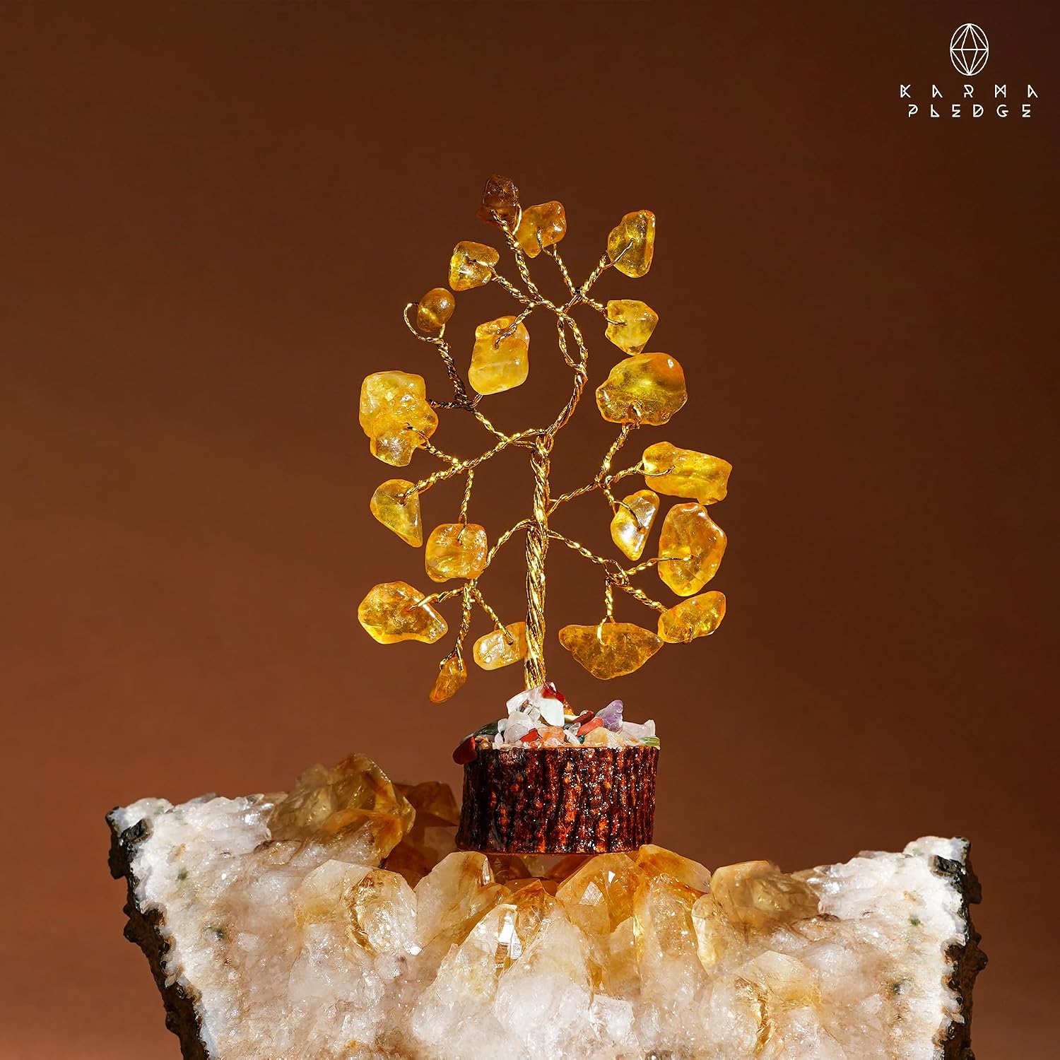 Crystal Tree Set of 12 Unique Birthday Gifts for Women, Sister, Mom, Home Office Decor, Shelf Desk Decoration for Positive Energy, Bring Good Luck, Money, Reiki Healing, Chakra Tree of Life Gift Sets - Image 4
