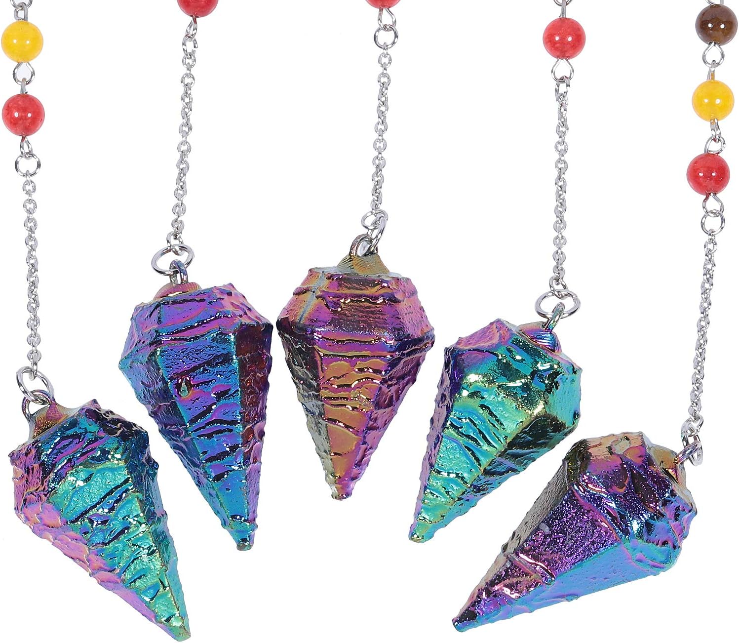 TUMBEELLUWA Healing Crystal Quartz 7 Chakra Pendulum Dowsing | Reiki Healing, Chakra Alignment Dowsing Tool, Crystal Pendulum for Scrying Spiritual Practices, Wicca Supplies - Image 6