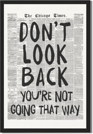 Framed Retro Newspaper Wall Art Tre...