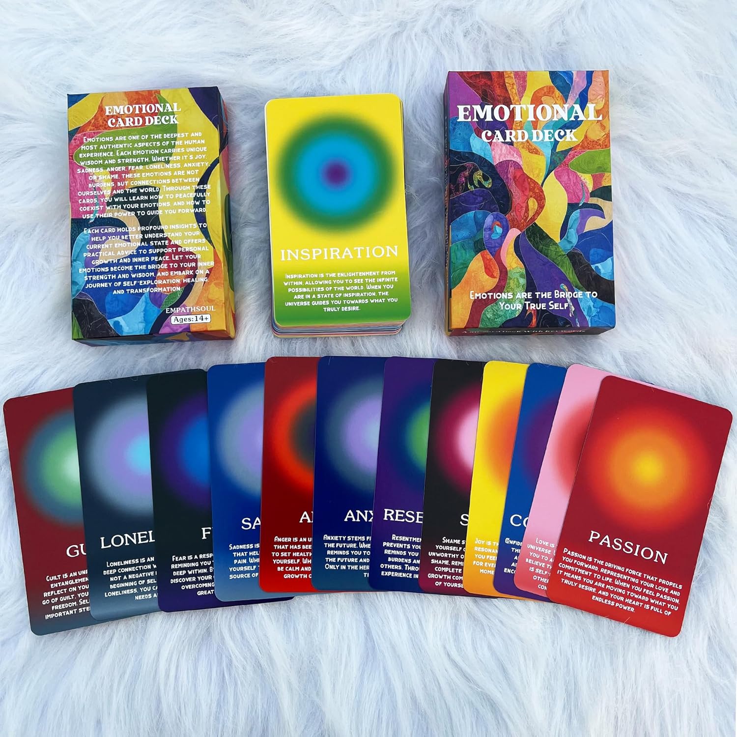 DPEHAKMK Emotional Healing Oracle Deck, 56 Oracle Cards for Beginners, Mindfulness, and Spiritual Growth, Affirmation and Reflection Deck - Image 6