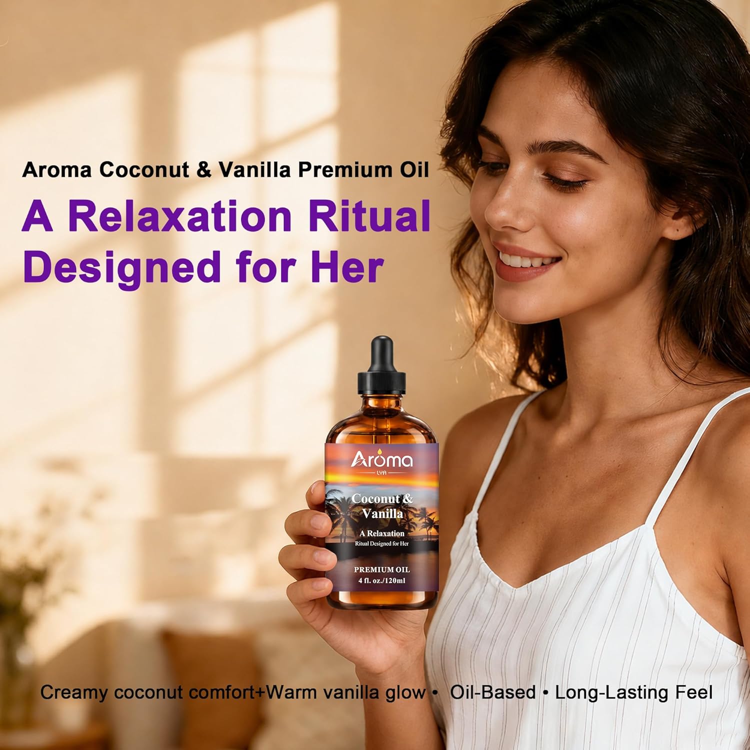 Coconut Vanilla Fragrance Oil for Diffusers & Home Fragrance 4 Fl Oz | Scented Oil for Home Diffusers, Aromatherapy, DIY Soap - Image 2