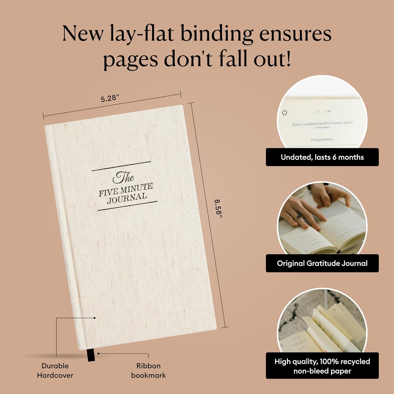 Intelligent Change The Five Minute Journal - Original Daily Gratitude Journal for Women & Men - Mindfulness, Happiness & Daily Reflection - Undated Planner - Affirmation Journal - Gifts for Women - Image 5