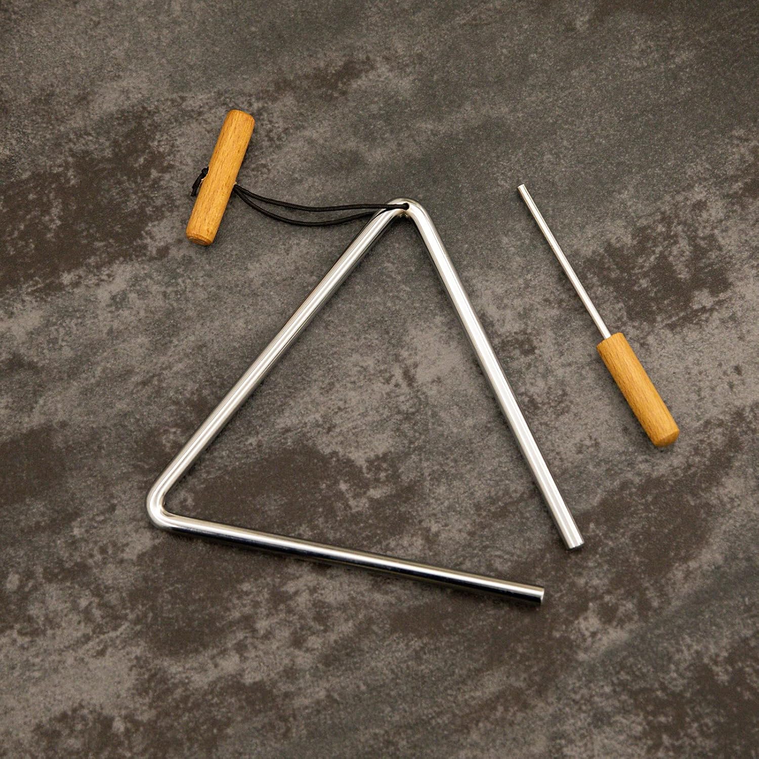 Musfunny Triangle Hand Percussion with Striker, Rhythm Steel Triangles Musical Instrument (8 inch) - Image 6