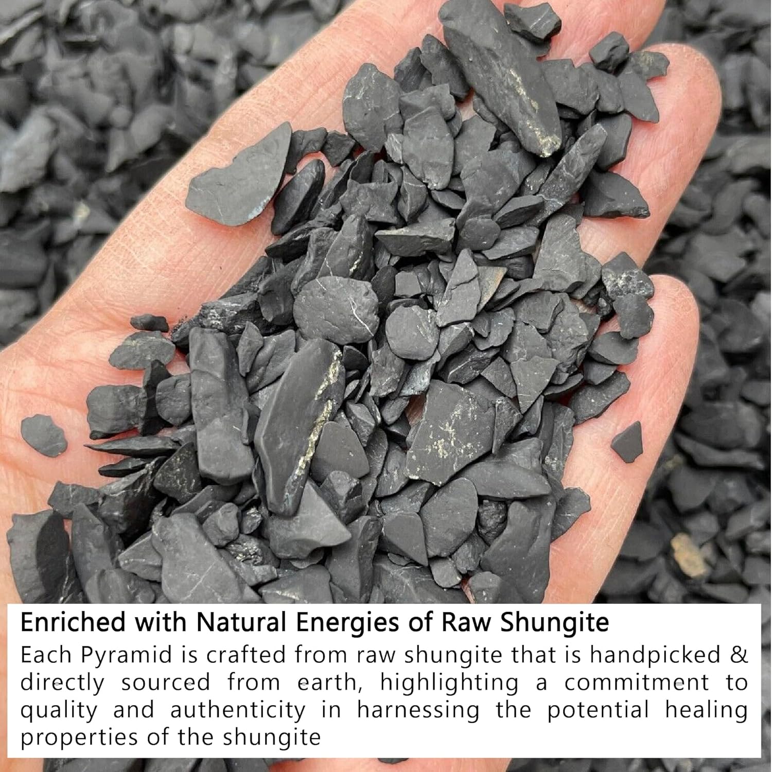 Shungite Orgonite Pyramid for Energy cleansing, Protection, Grounding Energy, Spiritual Healing | Handmade Orgonite pyramids with Copper Coil and Crystal Quartz for Chakra Protection - Image 2