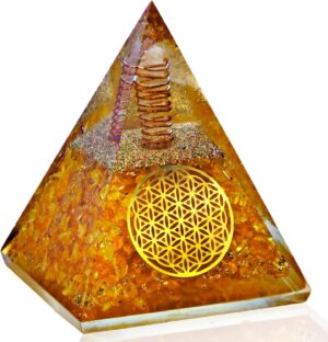 ANAYA AGATE Citrine Orgone Pyramid,...