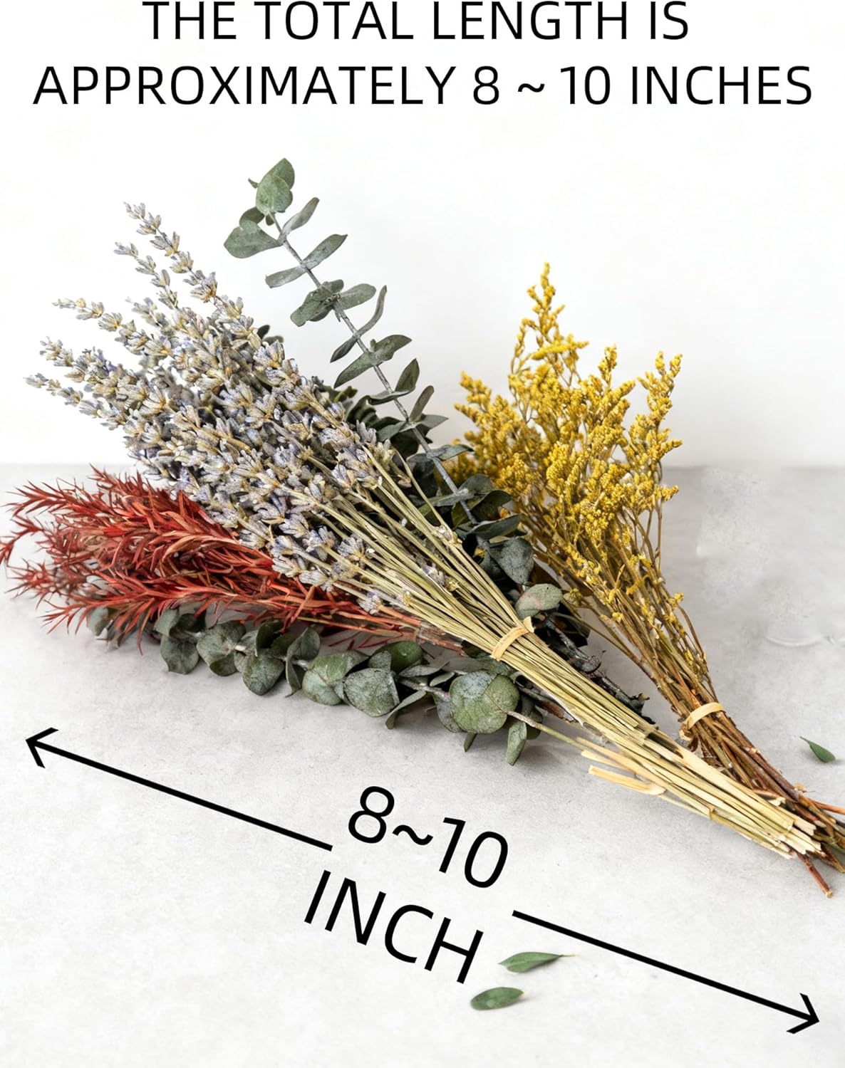 12 Kind Dried Flowers Set - Including Lavender, Eucalyptus, Wheat, Bunny Tails, Handmade for DIY Crafts, Vase Decor, Wedding/Home/Birthday/Seasonal Decor - Image 3