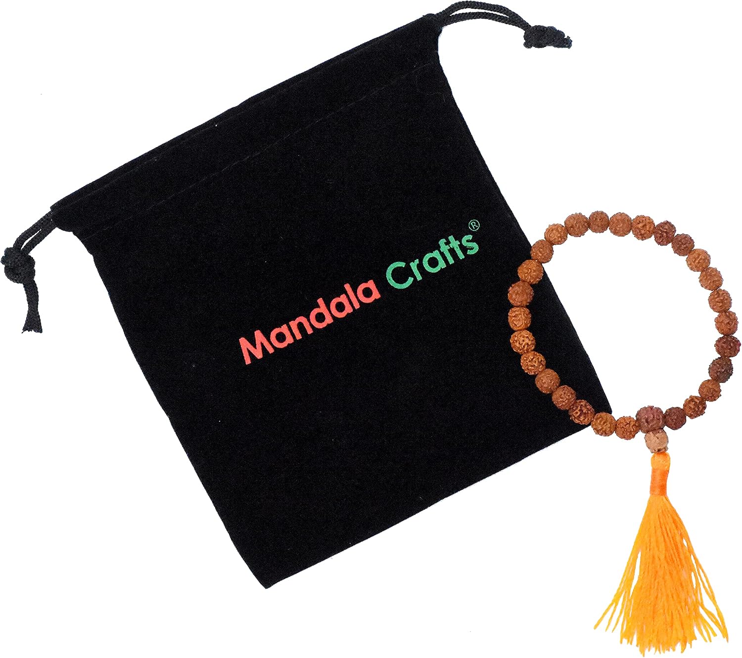 Mandala Crafts Rudraksha Bracelet for Women Men - Rudraksha Mala Bracelet - Rudraksha Beads Bracelet Tibet Beads Rudraksha Wrist Mala - Image 3