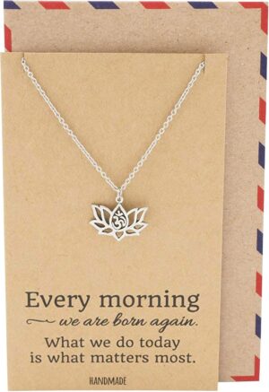 quan jewelry Yoga Lotus Flower Pend...