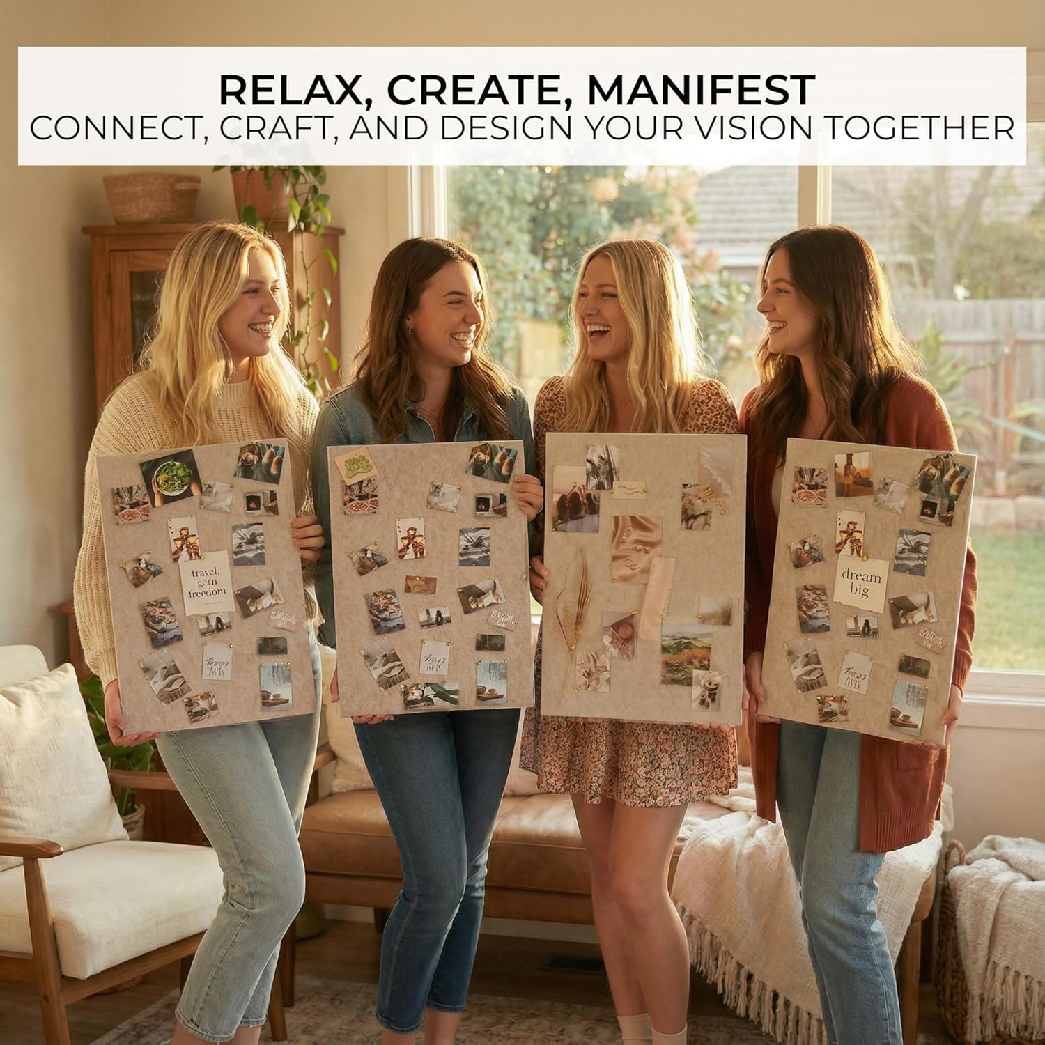 Inspirational Vision Board Kit – Complete Set with Vision Board Book & Felt Board, Motivational Pictures & Quotes to Map Your Goals & Dreams - The Perfect Supplies to Visualize Goal Setting & Success - Image 4