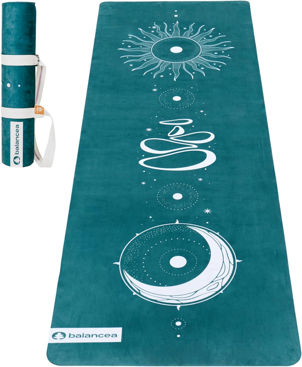 Yoga Mat With Strap 5mm Non Slip Suede & TPE - Eco-Friendly Fitness & Exercise Mat for Home Gym, Pilates, Hot Yoga, and Meditation - Lightweight Durable 72 x 24 inch Workout Mat for Women, Men - Image 9
