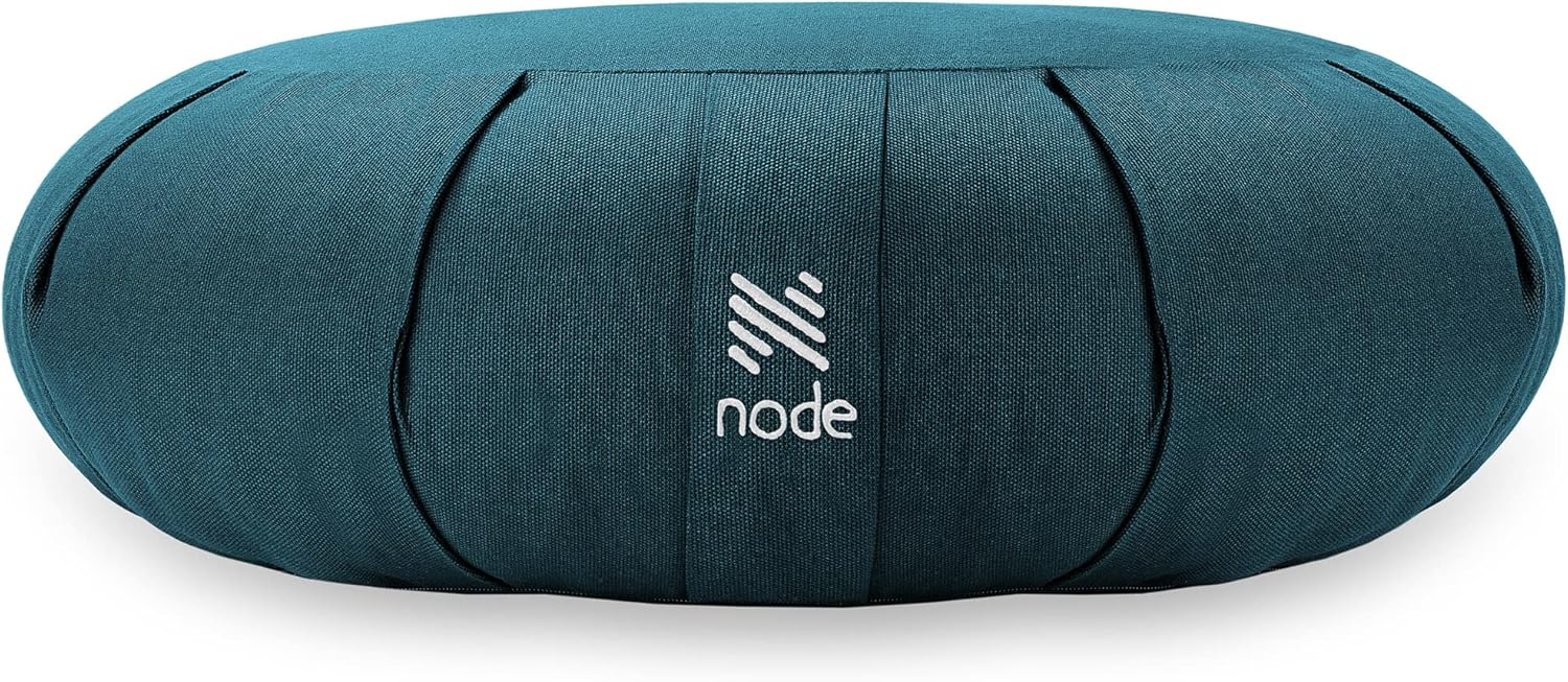 Zafu Meditation Cushion, 15" Round Buckwheat Yoga Pillow with Organic Cotton Cover - Image 2