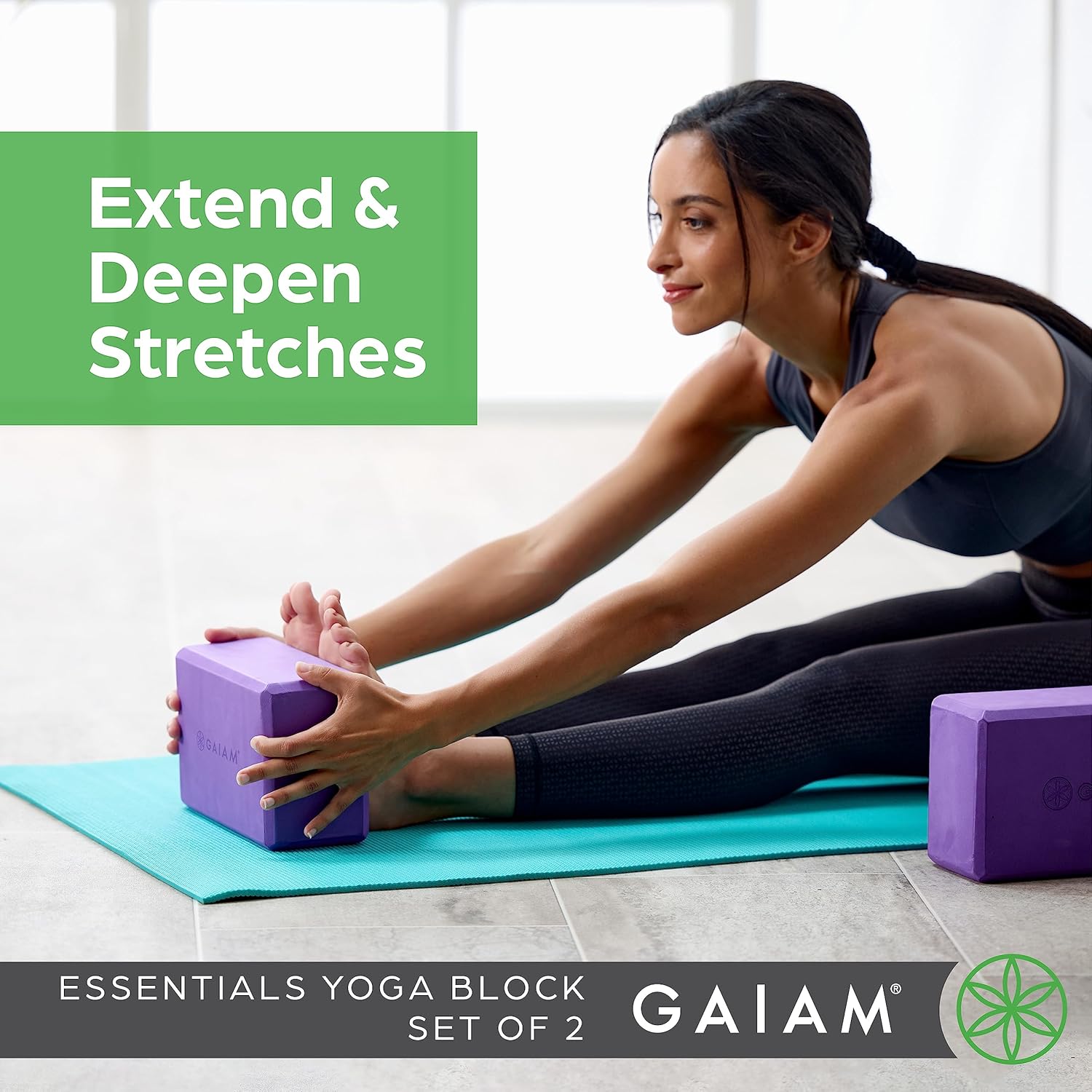 Gaiam Yoga Block - Supportive Latex-Free Eva Foam - Soft Non-Slip Surface with Beveled Edges for Yoga, Pilates, Meditation - Image 6