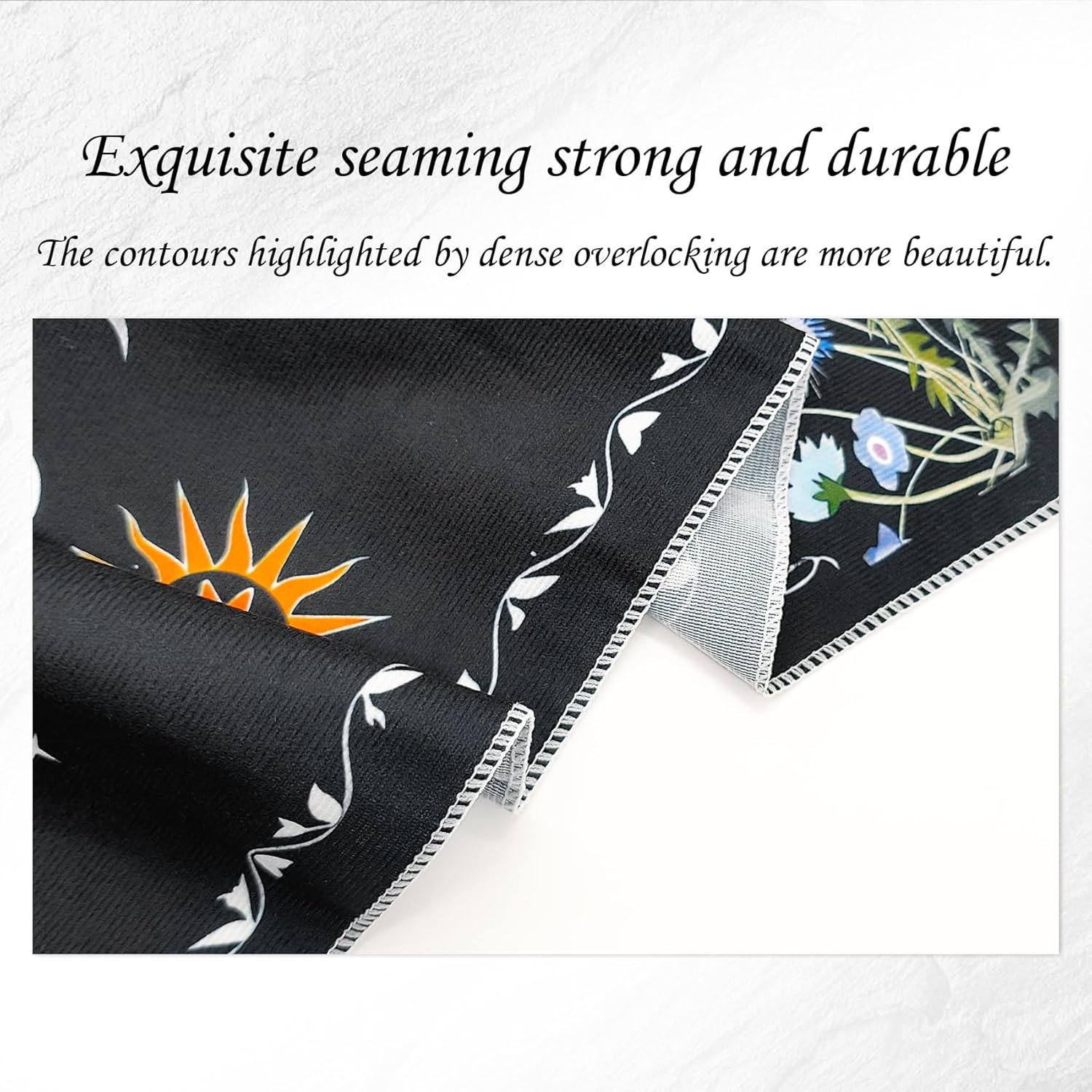 Knana Altar Cloth Velvet Tarot Cloth with Sun Moon Pattern Tarot Mat - Includes Tarot Card Bag - Image 3