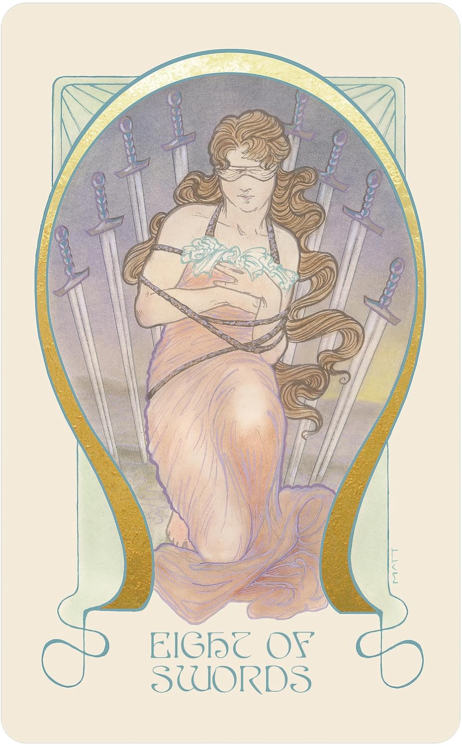 Ethereal Visions Illuminated Tarot Deck: Elegant 80-Card Art Nouveau Tarot Deck with Gold Foil, Full-Color 140-Page Guidebook, Hand-Drawn Illustrations – Ideal for Beginners & Collectors - Image 9