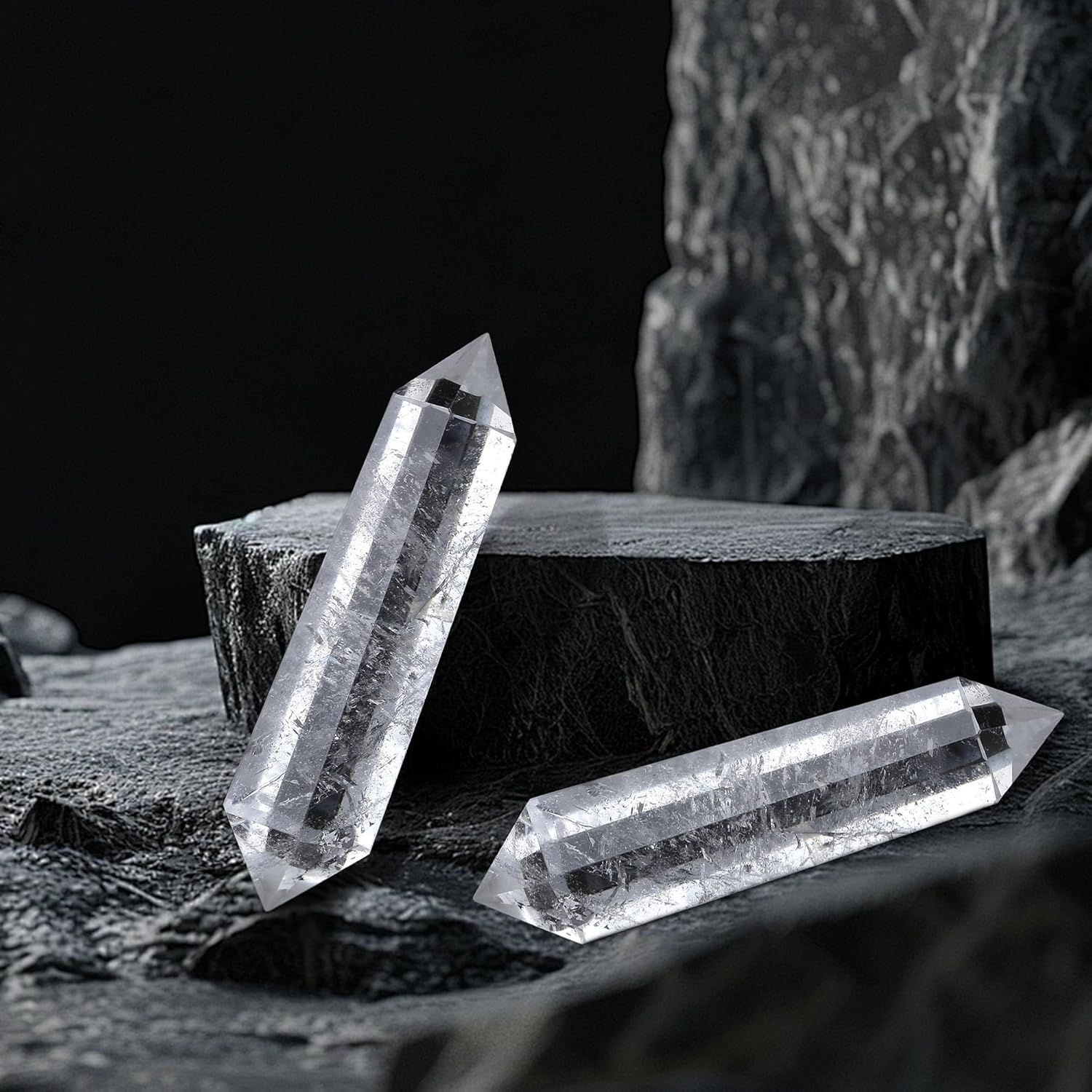 YATOJUZI 3.5" Clear Quartz Crystals Wand Natural Crystals and Healing Stones Large Clear Quartz Crystal Hexagonal Points Crystal Gifts for Women Meditation Divination Reiki Energy 1PCS - Image 4