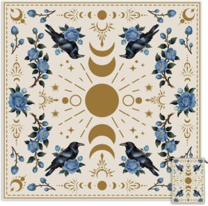 Tarot Altar Cloth Moon Phases Flowe...