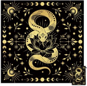 Tarot Altar Cloth Moon Snakes Lotus...
