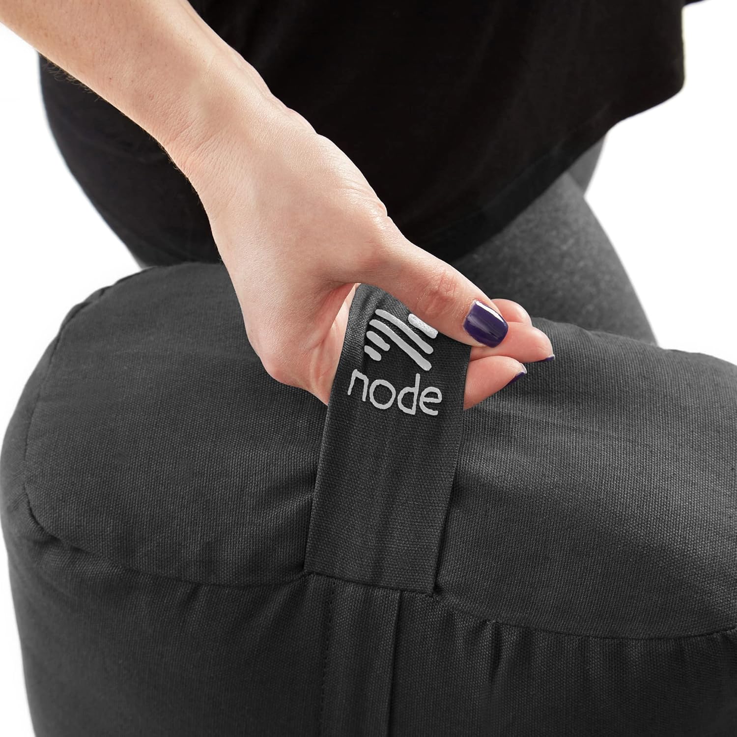 Yoga Meditation Cushion, 25" x 12" Rectangular Bolster with Organic Cotton Cover - Image 6