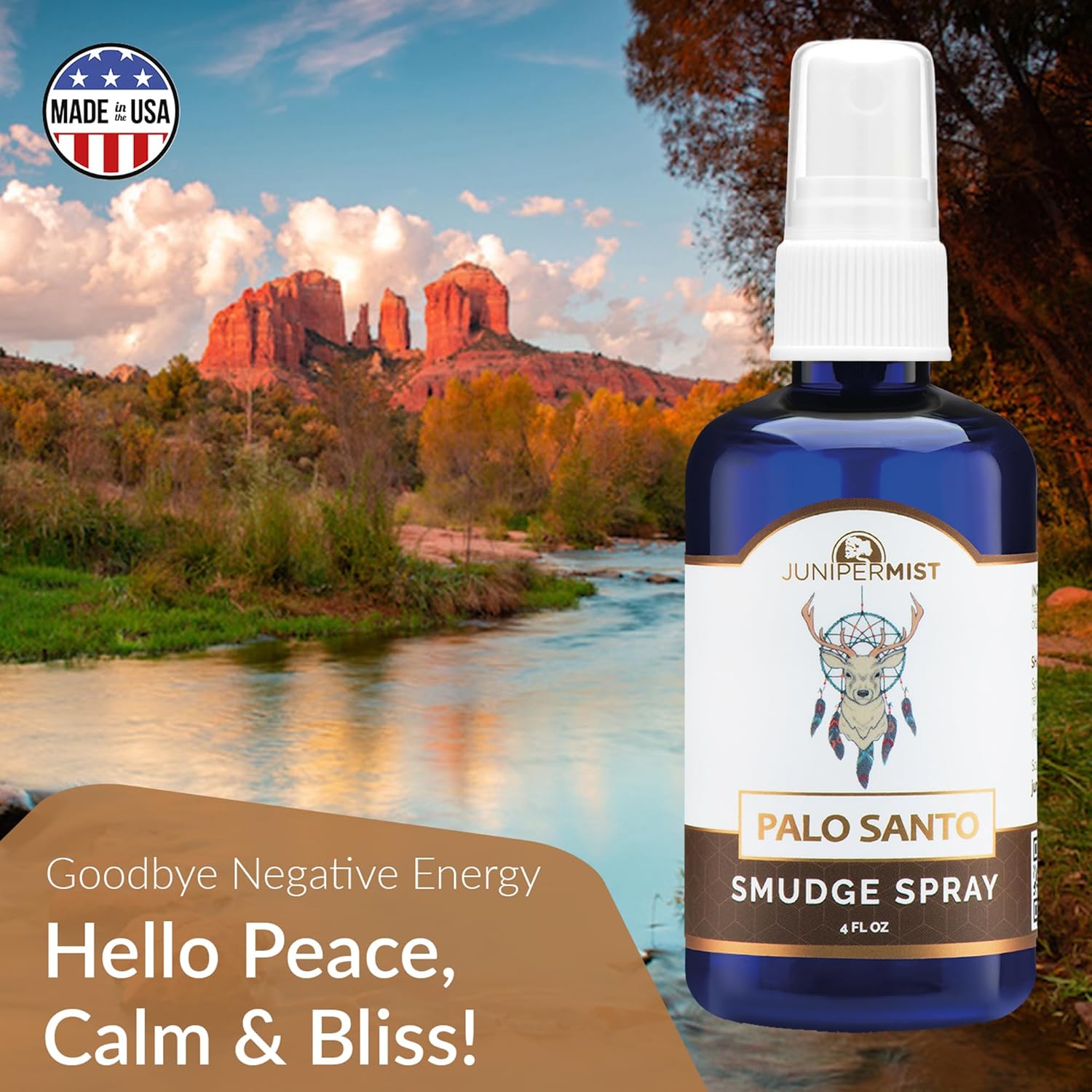 Palo Santo & Sage Smudge Spray (114ml), Palo Santo Essential Oil Spray for Cleansing Negative Energy, Spiritual Room Spray, Smokeless Smudge Spray, Aura Cleansing & Protection UK - Image 2