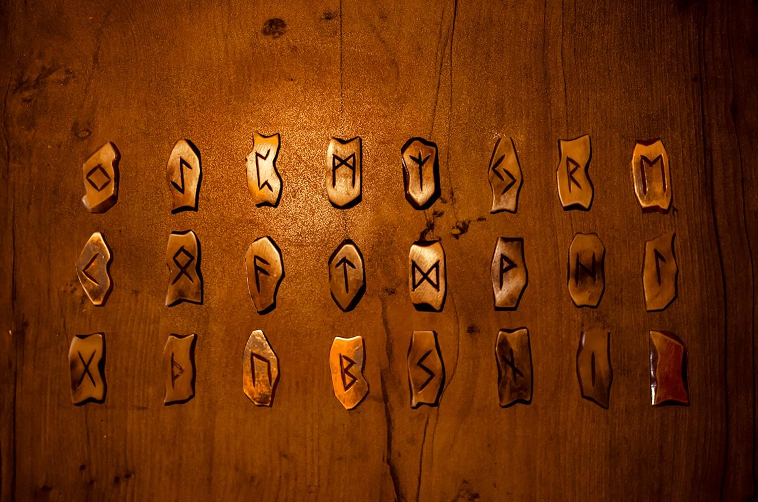 Viking Rune Divination Set Includes a Premium Leather Divination mat and Genuine Bone Elder Futhark runestone Pieces - Image 6