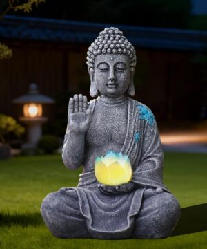 Nacome Solar Buddha Garden Statue D...