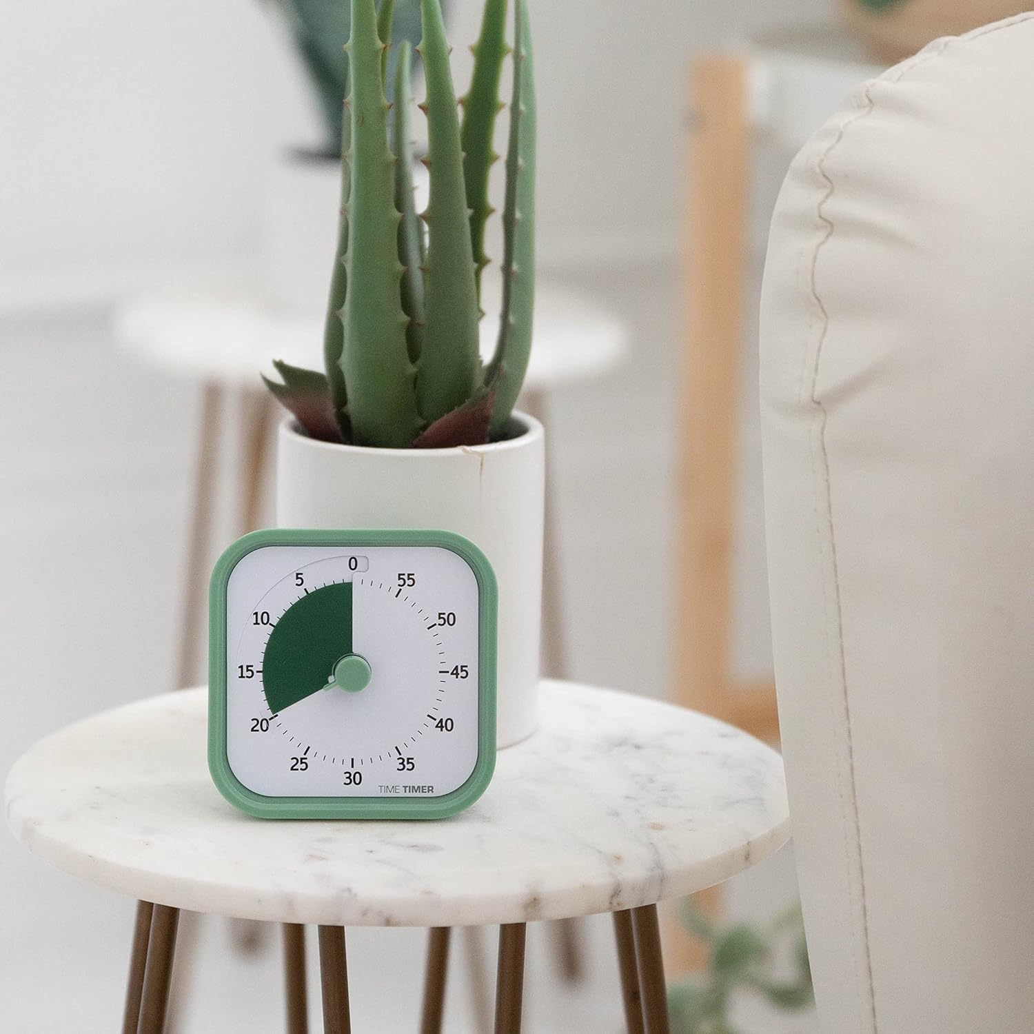 TIME TIMER Home MOD – 60-Minute Visual Timer, Home Edition, Silent Operation, for Homeschool Supplies, Study, Office & Meetings (Fern Green) - Image 2
