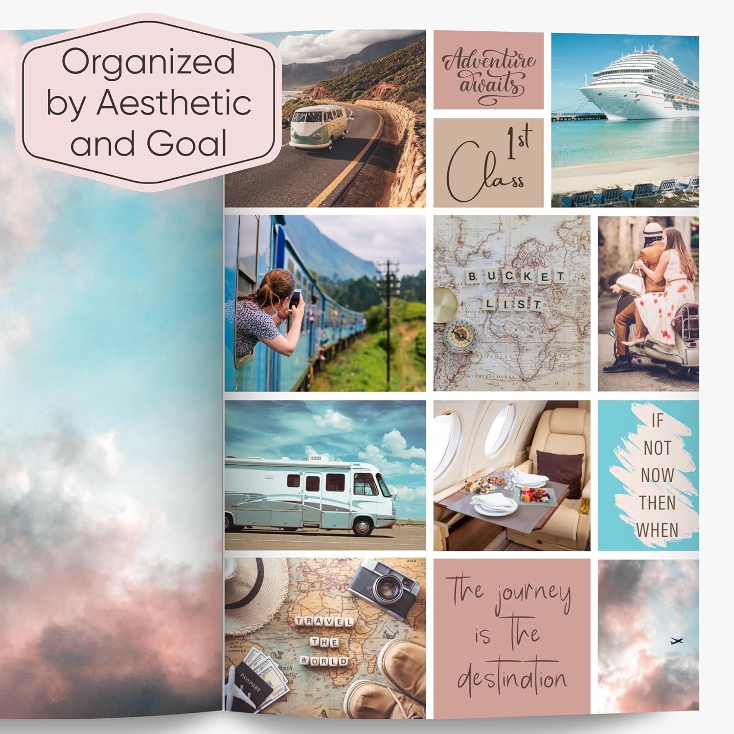 Vision Board Book for Women | 1000+ Images, Quotes & Affirmations | Tear-Out Perforated Pages + Letter & Number Stickers | Complete Vision Board Kit & Collage Clip Art Book for Goal Setting - Image 8