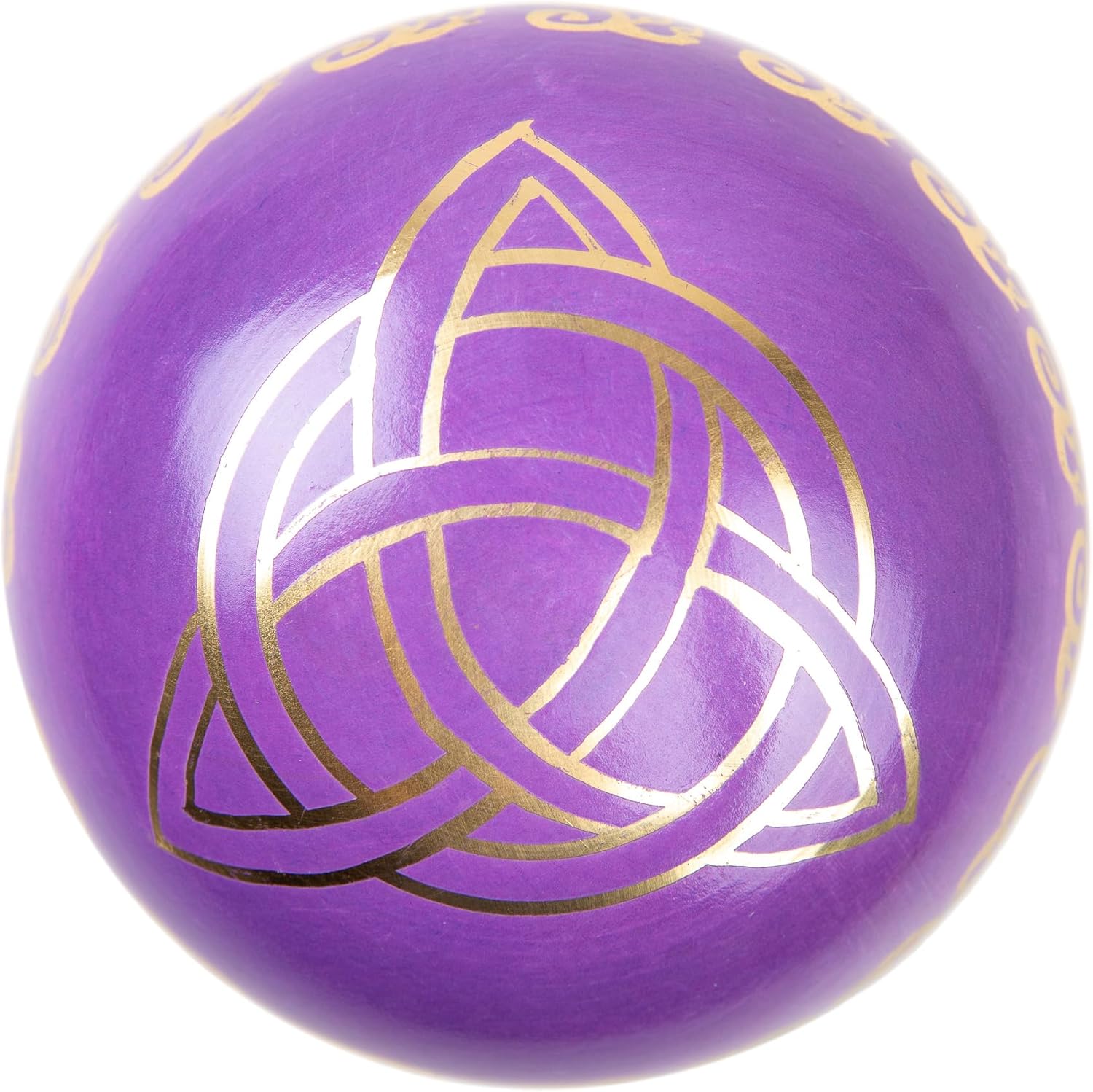 Tibetan Singing Bowl Set - 4" Easy To Play Authentic Handmade For Meditation Sound 7 Chakra Healing By HIMALAYAN BAZAAR (Purple, 4") - Image 6
