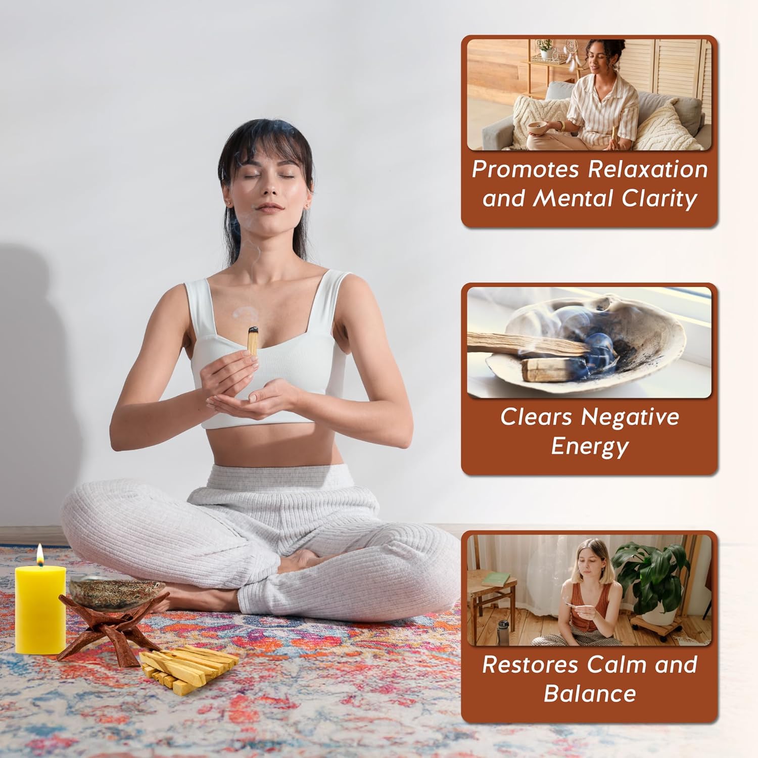 Palo Santo Sticks - Incense Sticks for Spiritual Cleansing, Stress Relief, Meditation Accessories, Home Fragrance - Sustainably Wild Harvested - Pack of 12 - Alternative Imagination - Image 4