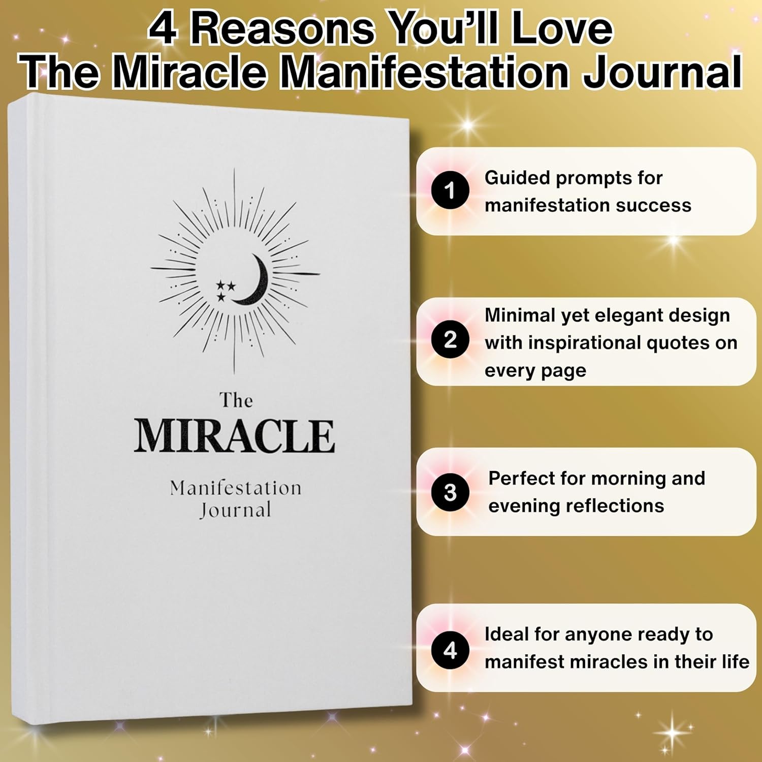 Manifestation Journal : The Miracle Journal for Spiritual Growth, 5-Min Guided Daily Journal for Women & Men with Affirmations & Prompts, Undated & Minimalistic - Jessica Heslop - Image 3