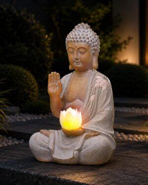 Nacome Solar Buddha Garden Statue D...