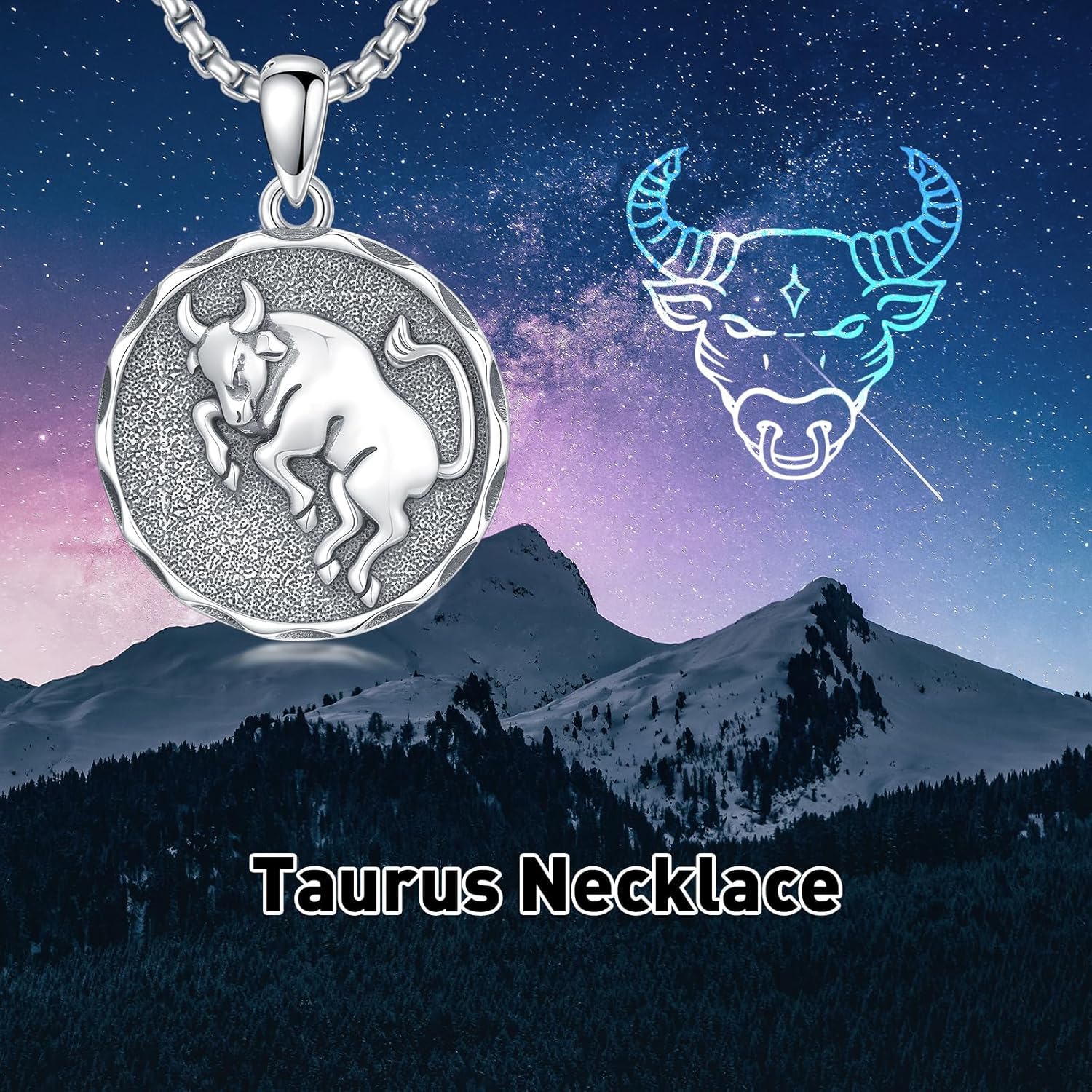 Zodiac Necklace 925 Sterling Silver Constellation Celestial Necklace Zodiac Sign Charm Horoscope Astrology Jewelry Birthday Gifts for Men Women Christmas - Image 2