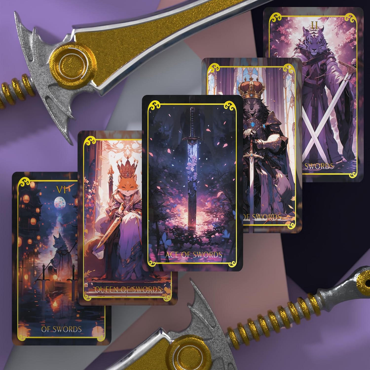 Animasoul Tarot Deck – Kickstarter Limited‑Edition 78‑Card Animal‑Spirit Tarot with Gold‑Foil Backs, Linen Finish & Gilded Edges | Lid Box | Intuitive Divination Tool - Image 6