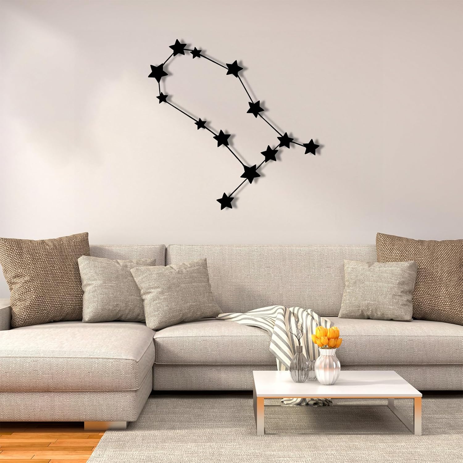 yumcake Gemini Metal Decor, Personalized Name Signs Of The Zodiac Metal Wall Art, Custom Shed Decor, Home Signs Plaques (GEMINI) (Black, 19 x 19 inches / 47 x 47 cm)