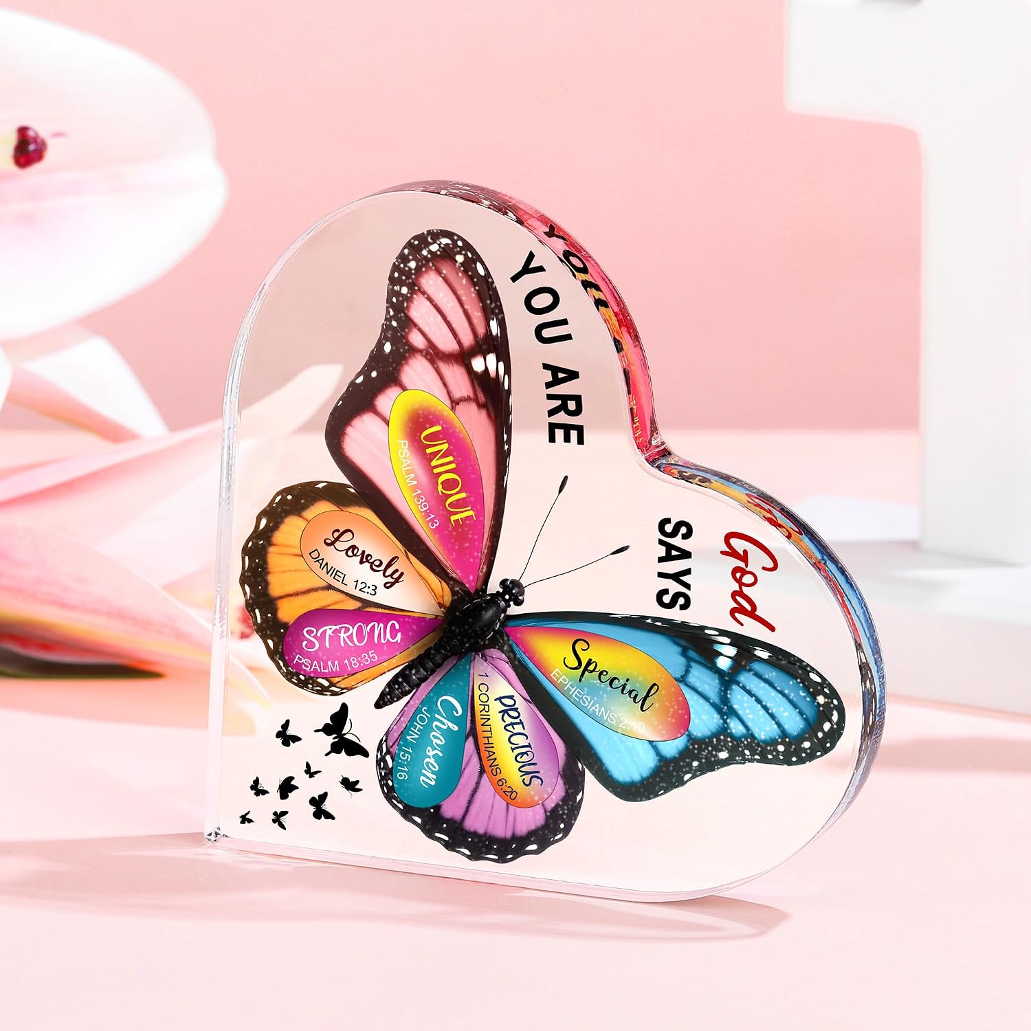 Christian Gifts for Women Faith Based Gift Inspirational Gifts for Women Birthday Unique Catholic Gift Bible Accessories Inclue Bible Verse Jar Butterfly Decorations Socks Glass Can Candles Tote Bag - Image 5