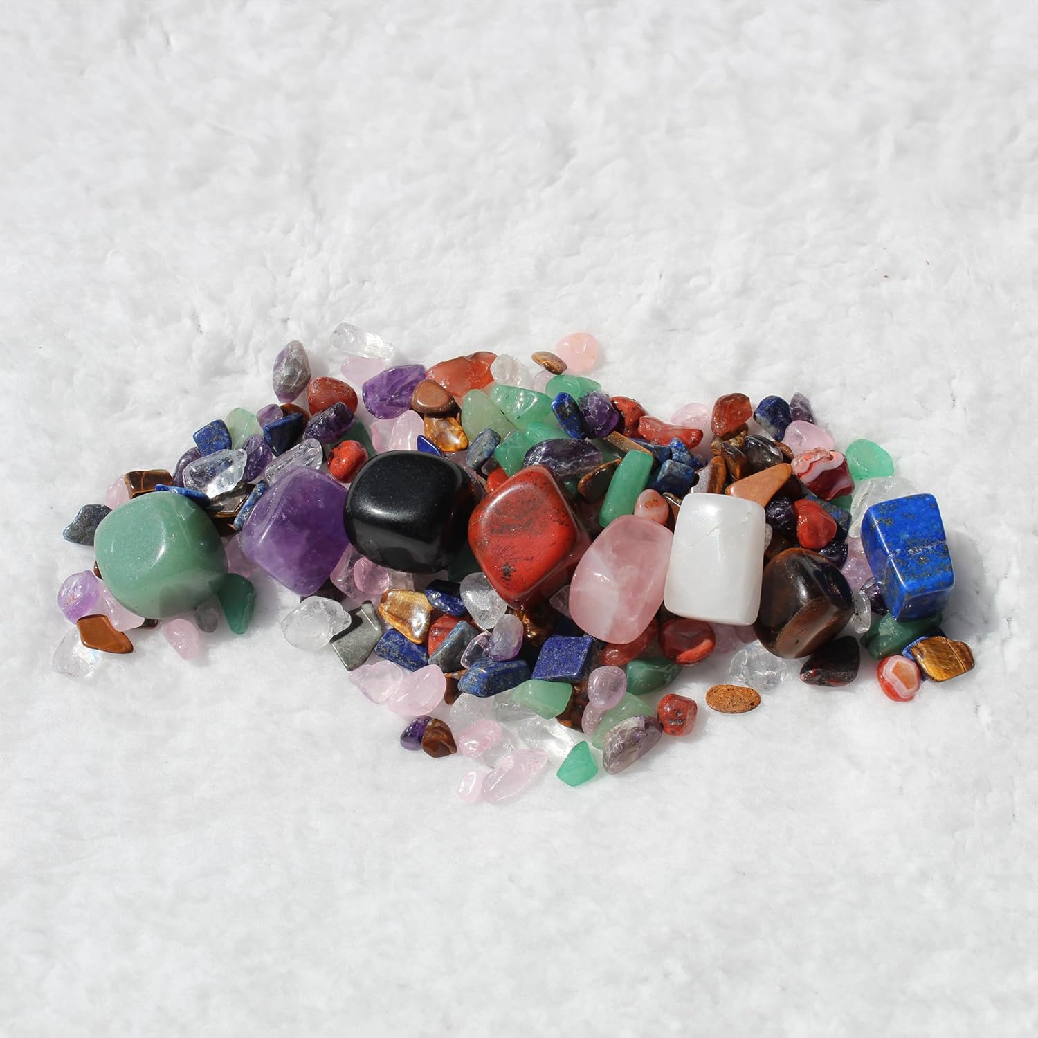 Chakra Stones Set of 8 – Crystals and Healing Stones, Tumbled Chakra Crystals & Polished Rocks for Meditation, Reiki, Chakra Balancing, Protection, and Crystal Décor - Image 5