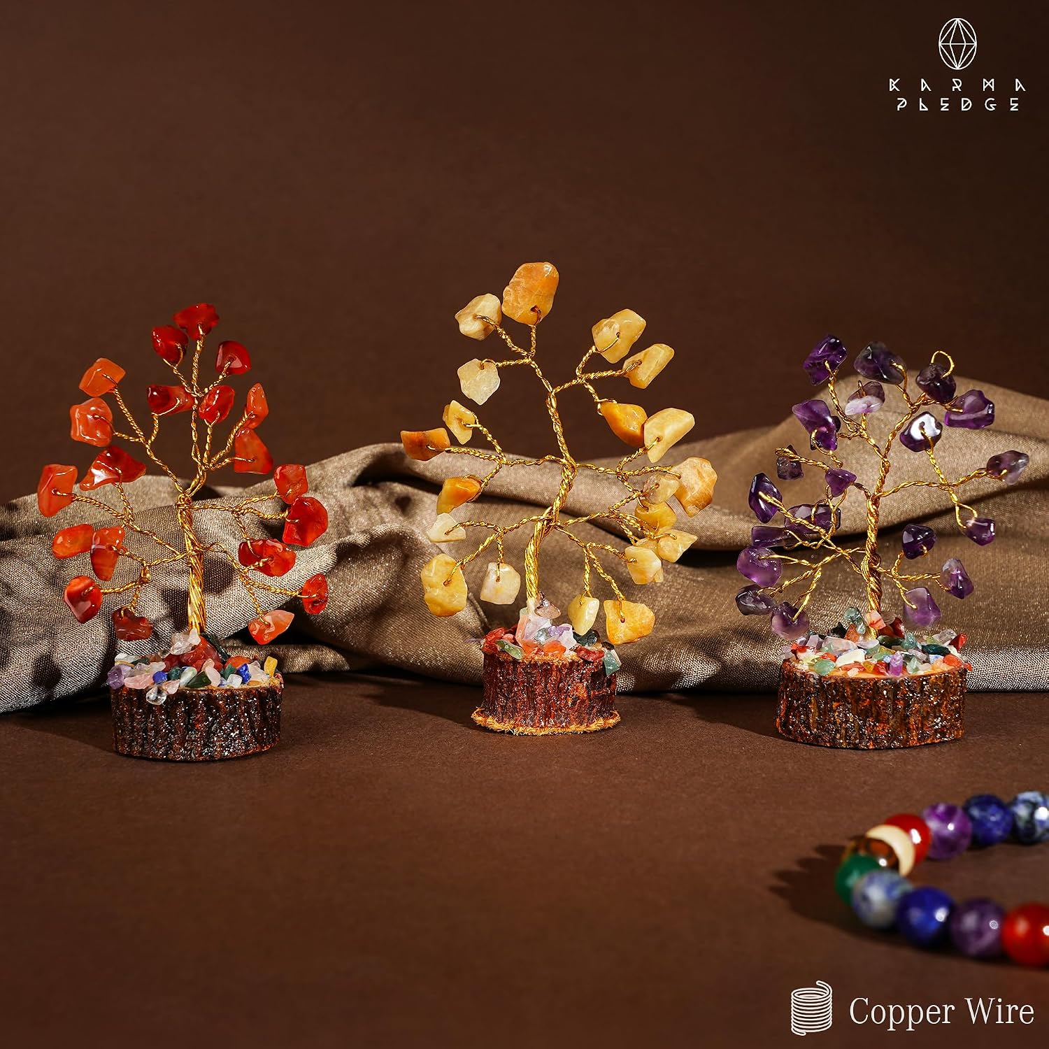 Crystal Tree Set of 12 Unique Birthday Gifts for Women, Sister, Mom, Home Office Decor, Shelf Desk Decoration for Positive Energy, Bring Good Luck, Money, Reiki Healing, Chakra Tree of Life Gift Sets - Image 9