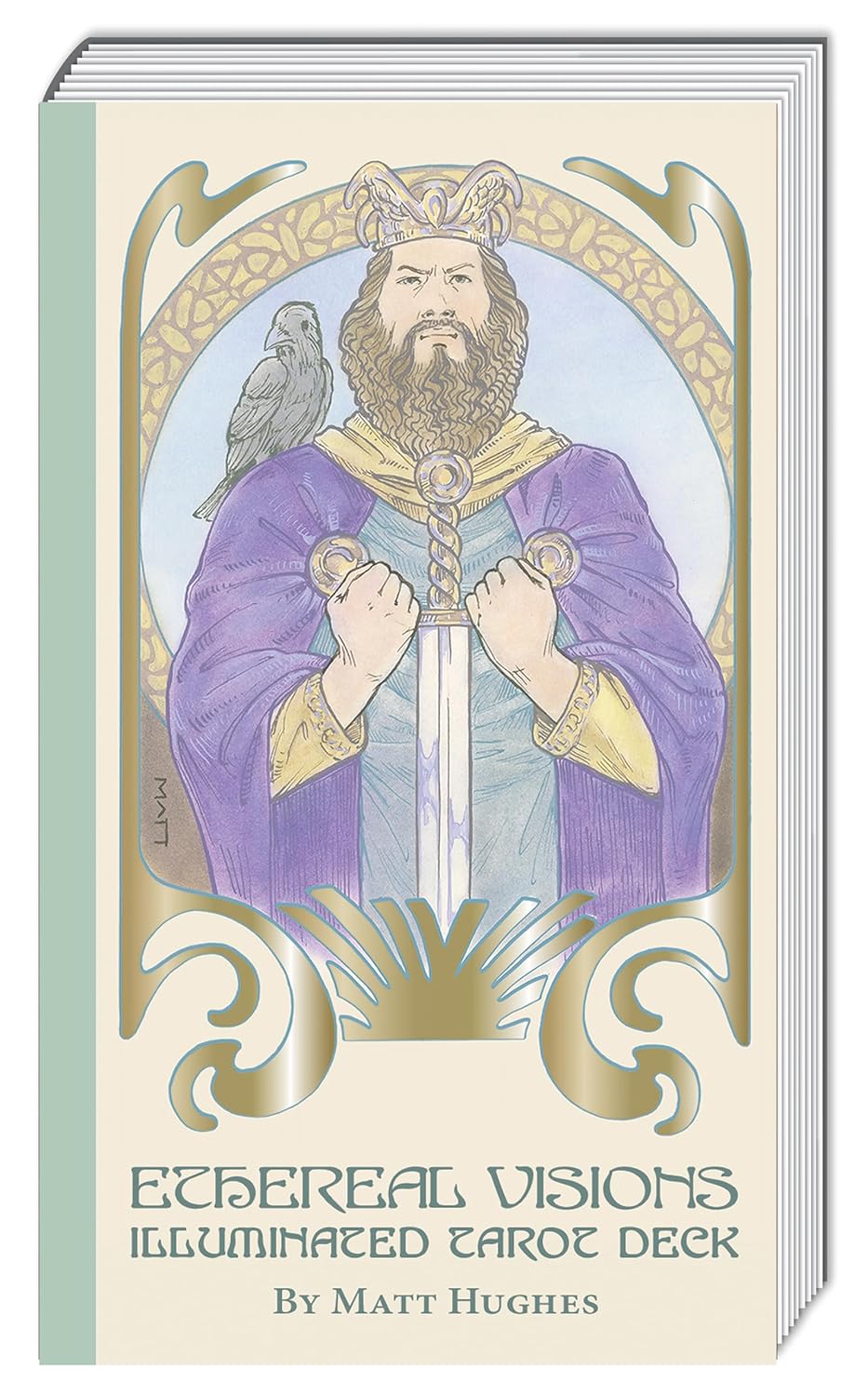 Ethereal Visions Illuminated Tarot Deck: Elegant 80-Card Art Nouveau Tarot Deck with Gold Foil, Full-Color 140-Page Guidebook, Hand-Drawn Illustrations – Ideal for Beginners & Collectors - Image 10