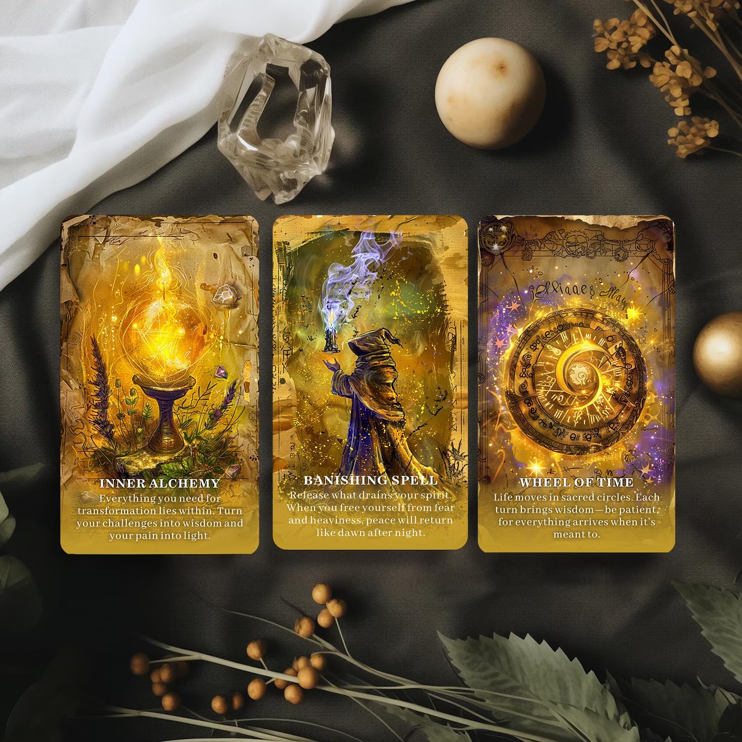 GRIMOIRE OF SHADOWS Oracle Deck: A Mystical Oracle for Shadow Work, Intuition, Inner Transformation, Oracle Deck for Beginners, Suitable for Daily Guidance, Divination, Spiritual Practice, Shadow Work - Image 9