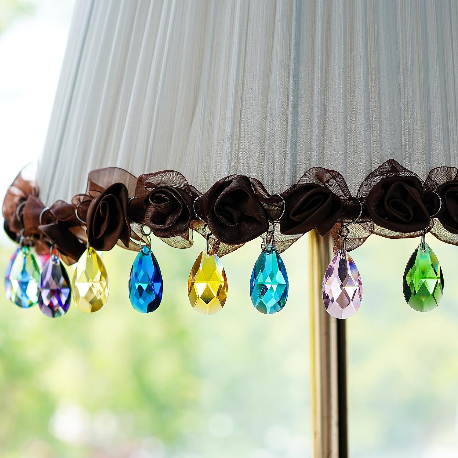H&D HYALINE & DORA 38mm Multi-Color Feng Shui Faceted Decorating Crystal Grid Prism,Pack of 12 - Image 6