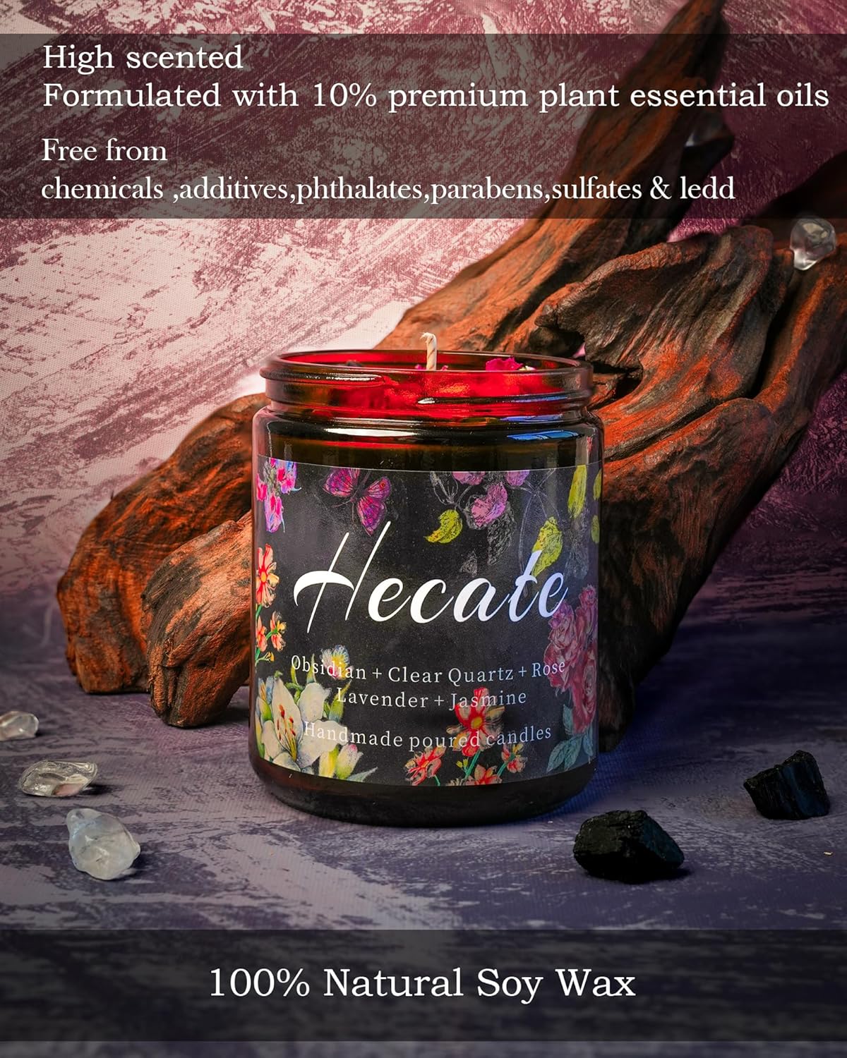 Hecate Scented Candle, Altar, Lavender Devotional Candle, Incense, Meditation, Rituals, Large Votive. (Hecate) - Image 2
