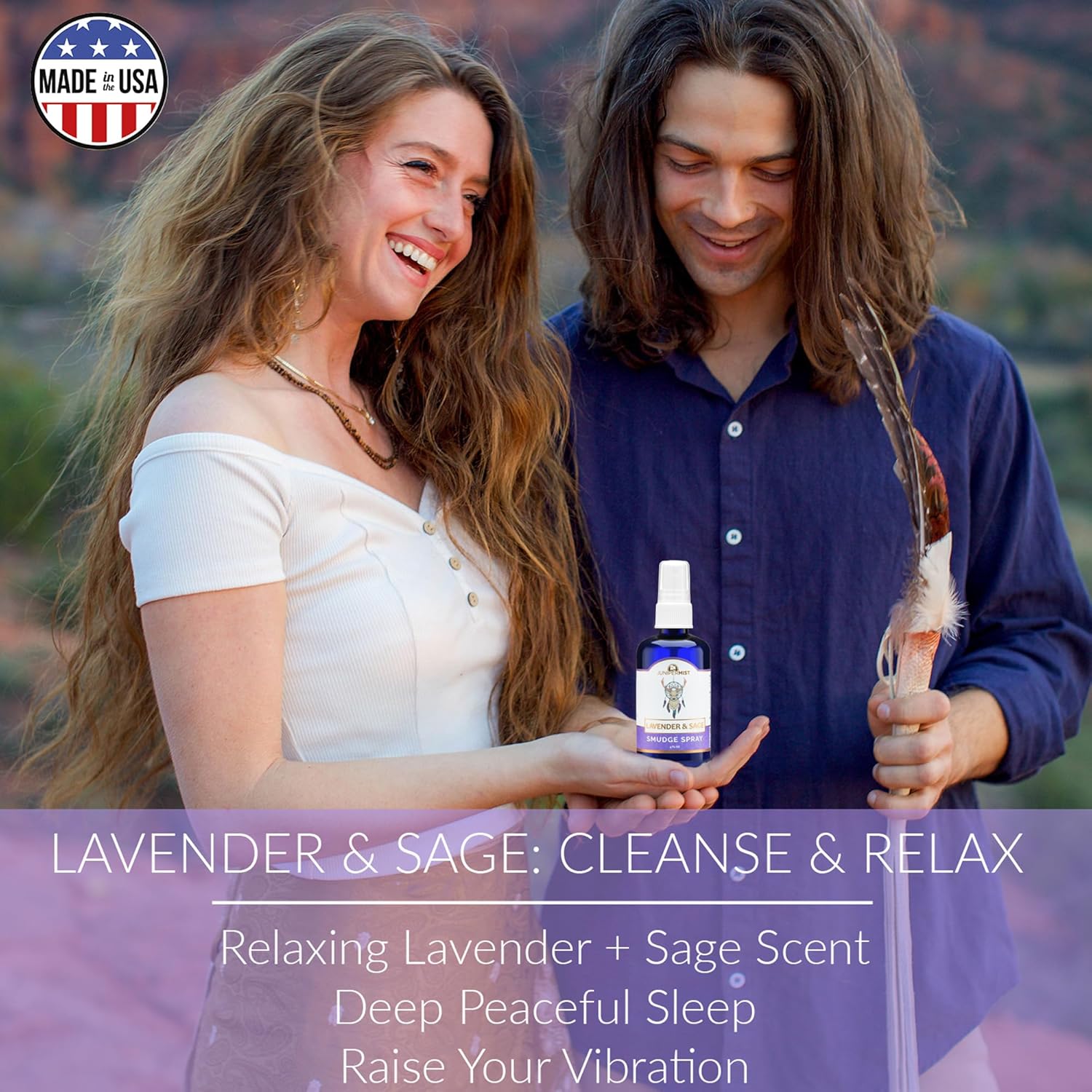 Lavender & Sage Smudge Spray (114ml), Lavender Spray with White Sage Essential Oil, Calm & Cleansing Negative Energy, Spiritual Room Spray, Smokeless Smudge Spray, Yoga Spray UK - Image 5