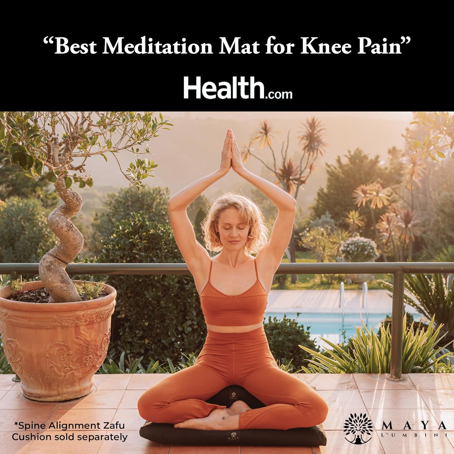 Organic Meditation Mat Zabuton/Floor Pillow - 3 & 4 Inch Thickness Options - Prevents Knees & Legs Pain - Image 5