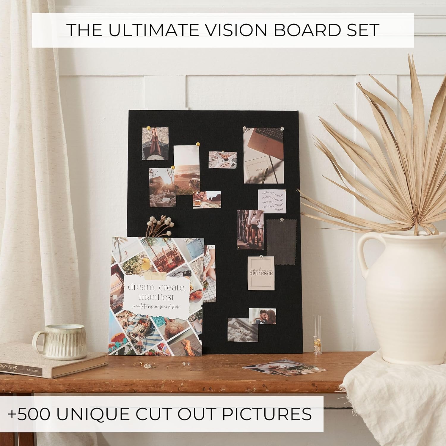 Inspirational Vision Board Kit – Complete Set with Vision Board Book & Felt Board, Motivational Pictures & Quotes to Map Your Goals & Dreams - The Perfect Supplies to Visualize Goal Setting & Success - Image 7