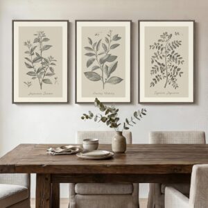Framed Vintage Botanical Wall Art f...
